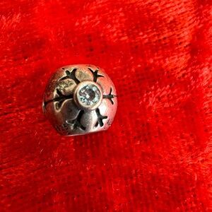 Pandora snowflake charm with crystal accent